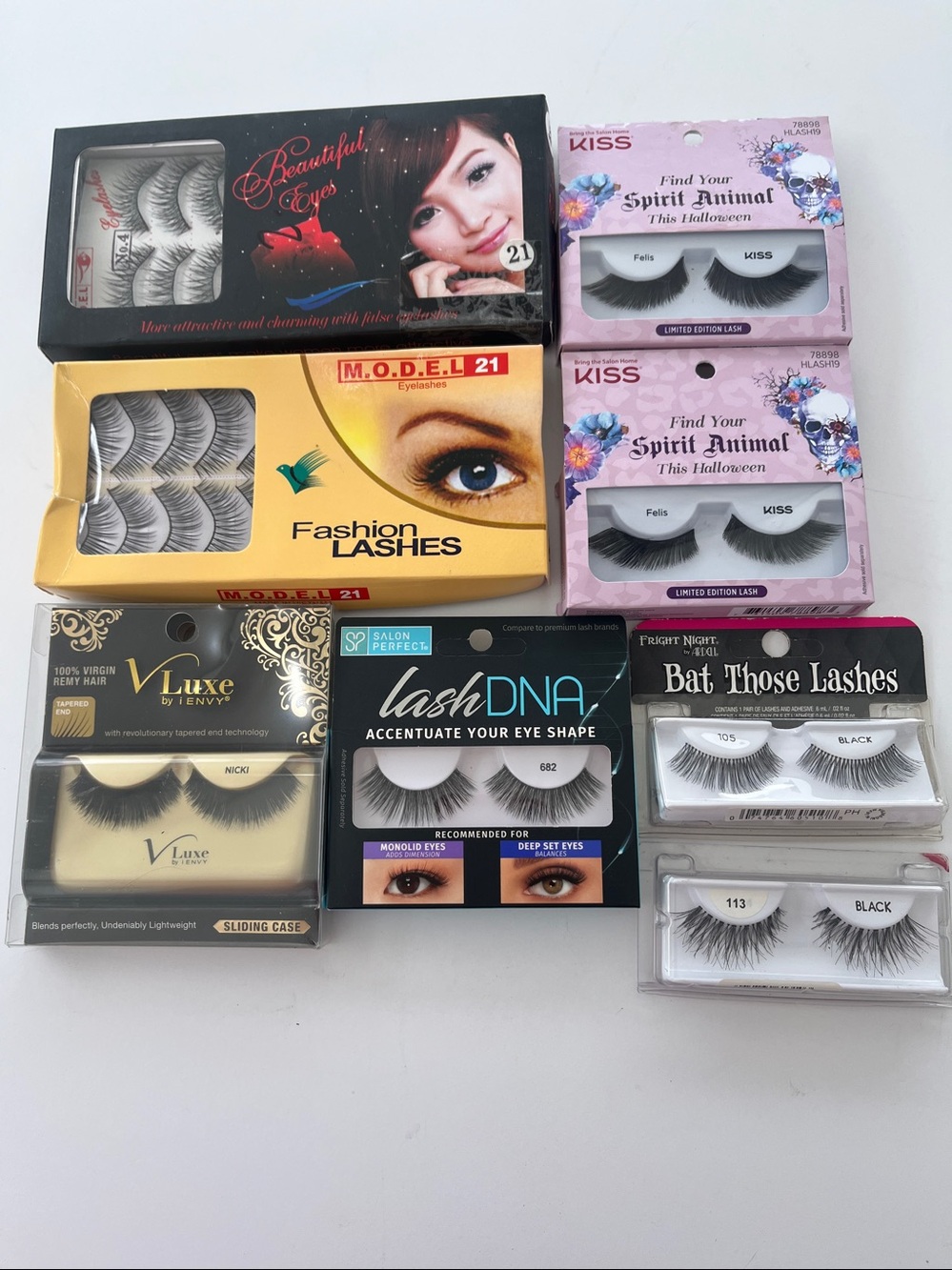 30 EYELASHES 🧨🤪 Mixed Pack of False Eyelashes - Black All BRAND NEW
